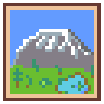 small pixel art of mount rainier